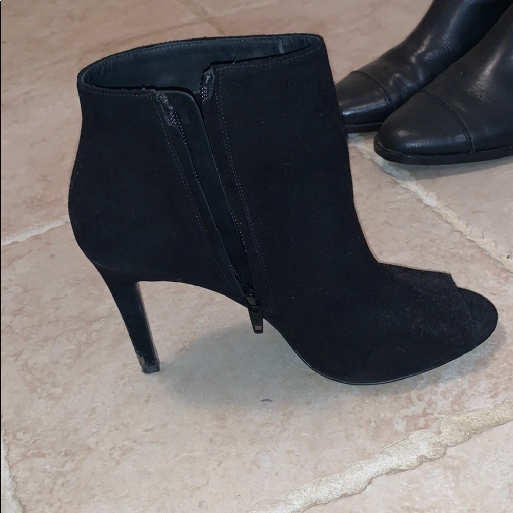Michael Kors zip up bootie heels